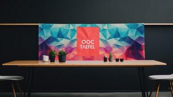 bold table banner mockup photo