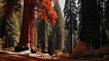autumn sequoia tree photo