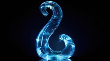 magical question mark blue photo