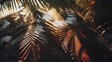 texture palm trees looking up photo