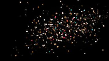 elegance black background confetti photo