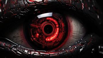 design red robot eye photo