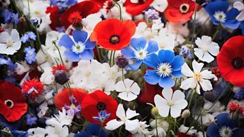 vibrant red white and blue texture photo