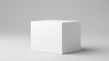 minimalist white box mock up photo