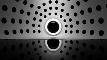 abstract black and white polka dot frame photo