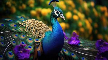 feathers gold and blue photo