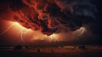crimson red thunder photo