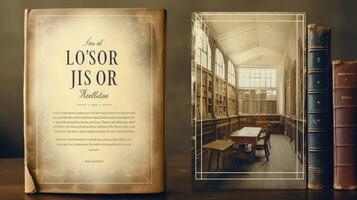 library front and back book covers photo
