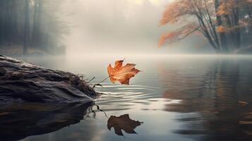 fog floating leaves photo