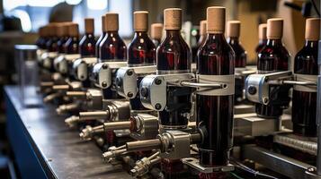 automation wine bottling line photo