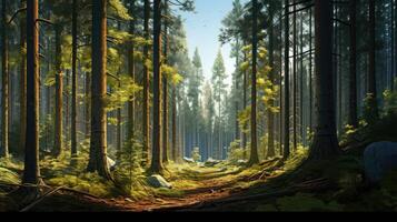 canopy tall trees photo