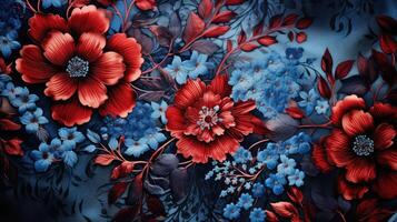 decorative red blue pattern photo
