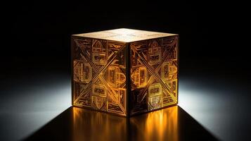 geometric cube texture photo