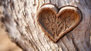 up carved heart tree photo