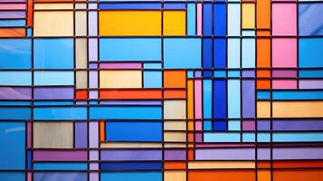 geometric stained glass background photo