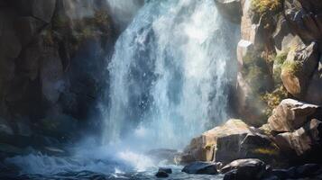 cliff spring of water photo