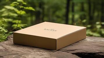 rustic mailing box mockup photo