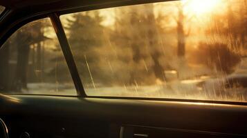 car steamy glass photo