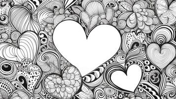 patterns coloring book hearts photo