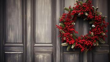 timeless door with wreath photo