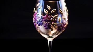 colors wine glass painting photo