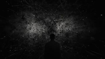 isolation black static photo