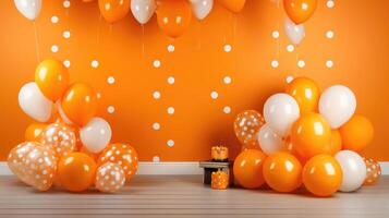fun orange polka dot background photo