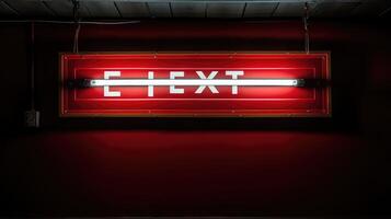 safety red exit sign photo