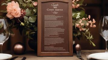 elegant wood font photo