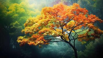vibrant colorful tree photo