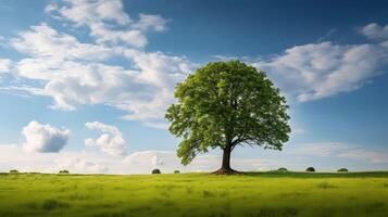 nature tree in field photo