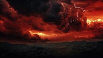 dark red clouds photo