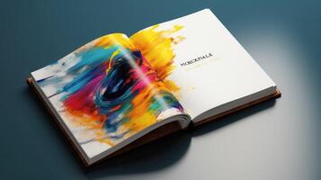 design coffee table book mock up photo
