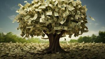 abundance money grows on trees photo