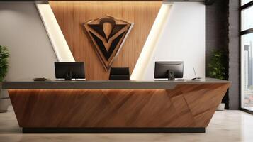 logo office front desk photo