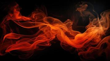 vibrant smoke on black background photo