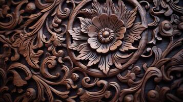 carving wooden panel photo