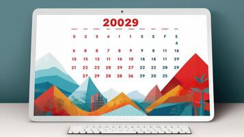 bold desk calendar template photo
