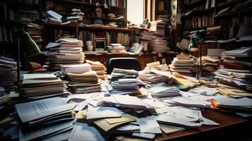 folders documents on a table photo