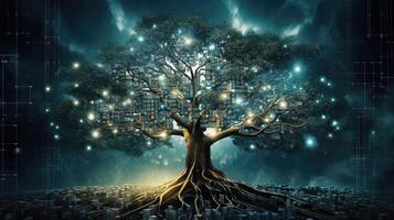 interconnected data tree photo