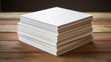 display stack of blank books photo