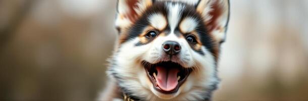 Happy dog enjoying the outdoors in a natural setting during sunny weather photo