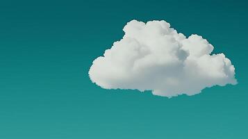 A cloud is floating in the sky photo