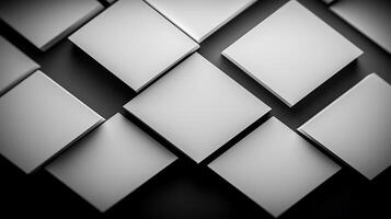 Black and white abstract background with squares photo