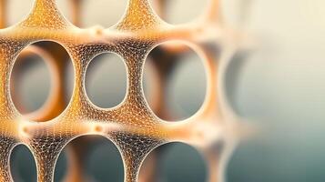 A close up of a cell structure photo