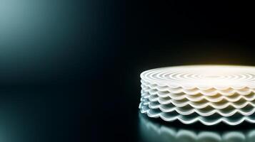 A white object with a spiral design photo