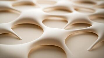 A close up of a white surface with many holes photo