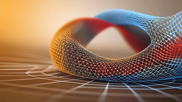 Abstract 3d image of a colorful, abstract shape photo