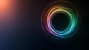Abstract background with colorful lines and circles photo