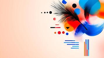 Abstract background with colorful shapes and lines photo